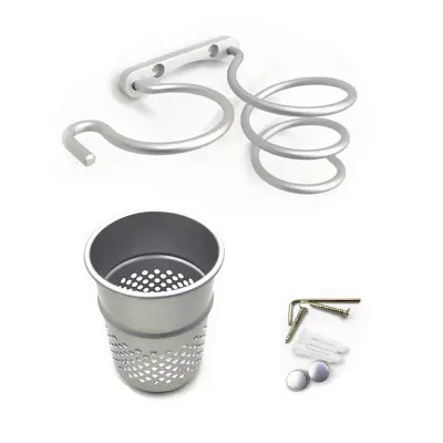 Nosilec za sušilnik za lase, organizator za sušilnik za lase, stenski sušilnik za lase, stenski za gospodinjsko kopalnico