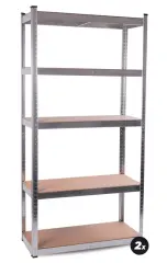 Aga 2x Kovinska polica 180x90x40 cm 5 polic