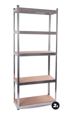 Aga 2x Kovinska polica 174x75x30 cm 5 polic