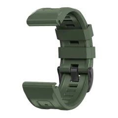Silikonski pašček za uro 22 mm - Quick Fit - Fenix 5 / 6 / 6 Pro / 7  - vojaško zelen