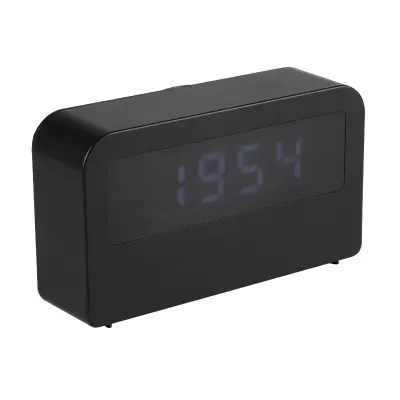 Lesena knjižna svetilka z USB-jem in budilko, LED nočna lučka za papir za dom in pisarno