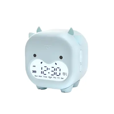 Inteligentna budilka Stupid Cow Polnjenje preko USB-ja LED za merjenje časa Glasovno nadzorovana elektronska digitalna ura