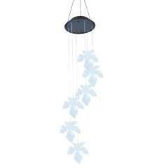 Sončna svetilka za vetrne zvončke iz javorjevih listov. Vrtna luč. Pokrajinska luč