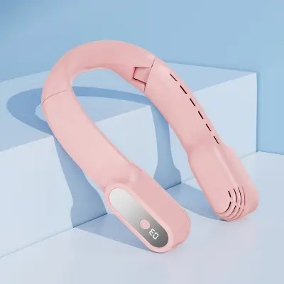 Rezilo ventilatorja, ki prosto visi na vratu, leni prenosni zunanji majhen ventilator, prenosni USB tihi ventilator, ki nosi glavo, športni majhen ven