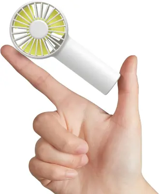 Mini ventilator, baterijski ročni ventilator z baterijo 2000 mAh ali osebni mini ventilator z napajanjem prek USB-ja, 3 hitrosti, izboljšan pretok zra