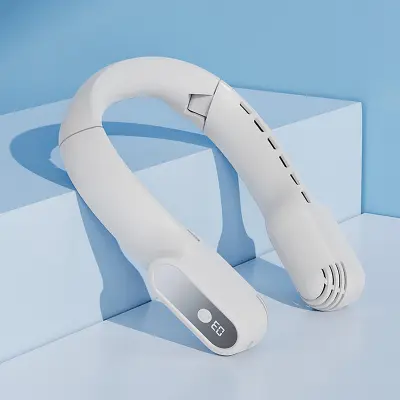 Rezilo ventilatorja, ki prosto visi na vratu, leni prenosni zunanji majhen ventilator, prenosni USB tihi ventilator, ki nosi glavo, športni majhen ven
