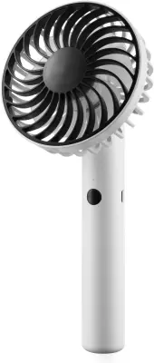 Mini ventilator, tihi ventilator, električni ročni ventilator, prenosni ročni baterijski ventilator s 7 rezili, 3 hitrostmi, polnjenje USB, bel