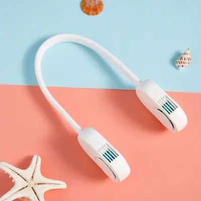 Vratni ventilator za polnjenje USB prenosni zunanji športni ventilator brez rezil