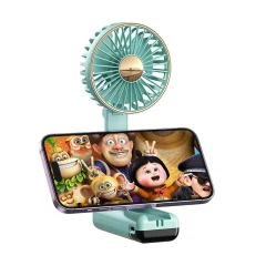 Ventilator z držalom za mobilni telefon USB, majhen namizni ventilator za ponovno polnjenje Mini ročni ventilator Prenosni majhen ventilator Viseči ve