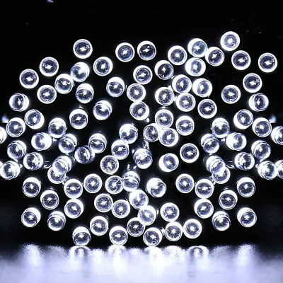 LED sončna svetlobna vrvica na prostem, majhne barvne lučke, travnik, postavitev vrta, viseče luči, terasa, vrtne okrasne luči