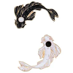 2 kosa risanih žebljičkov v obliki ribe, nahrbtnik, broška, greben, dodatki za oblačila, ogrlica, DIY Craft