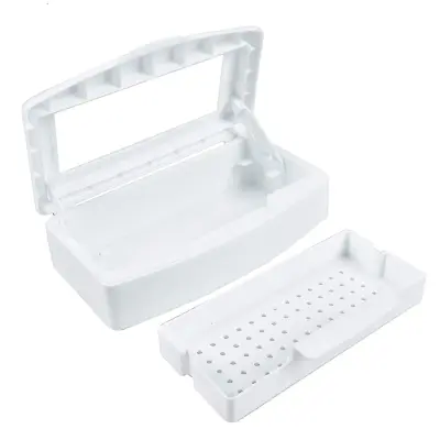 Orodje za nail art, Plastic Clean Sterilizator Box Organizator za shranjevanje Za Nohte, Pinceta, Frizerski salon, Spa