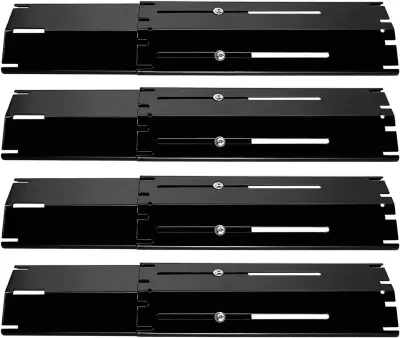 Univerzalna grelna plošča za žar, nadomestni deli za žar z okusom, toplotni ščit iz porcelanastega jekla, nastavljiva dolžina sega od 29,8 cm do 53,3