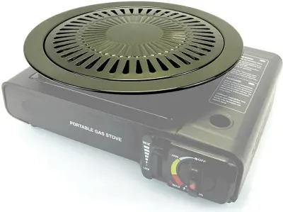 Nastavek za žar, plošča za žar, rešetka za žar za BBQ, plinski štedilnik za kampiranje, kuhalnik za kampiranje, vključno z orodjem 2 v 1