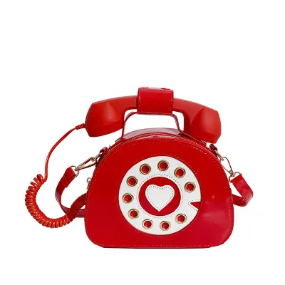 Ženska torbica in denarnica v obliki telefona Vintage zgornji ročaj za telefon