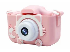 Otroški digitalni fotoaparat LCD SD roza + zaščitna torbica