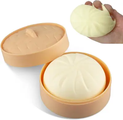 Dumpling Soft Stress Ball Fidget Toy Dough Ball Soft Pack Squeeze Ball Anxiety Relief Adult Soft Pack Toy Steamer Soft Dumpling Fidget Senzorična igra