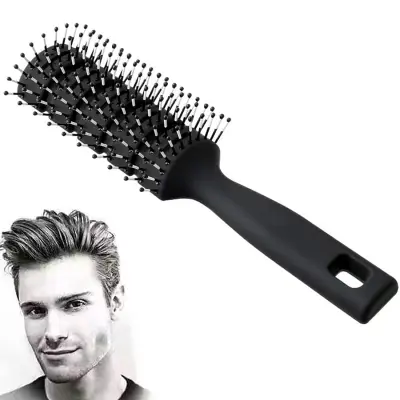 Ventilated Brush Smoothing Brush za feniranje za ženske in moške, ventilirana ukrivljena krtača za lase za mokre in suhe goste kodraste ravne lase, po
