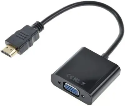 Adapter DP v VGA, pozlačen pretvornik DisplayPort v VGA moški v ženski