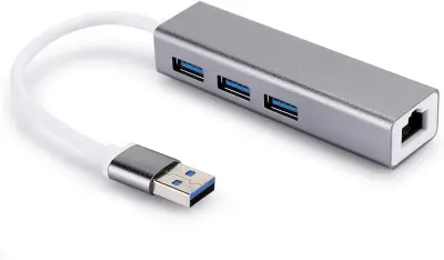 Adapter USB na RJ45, Ethernet USB ključ, 3.0 HUB adapter USB na RJ45, primeren za bliskovne pogone, tipkovnice, miške, kamere, tiskalnike, trde diske