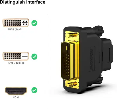 Računalniški dvi moški 24+1 v hdmi ženski pretvornik visoke ločljivosti