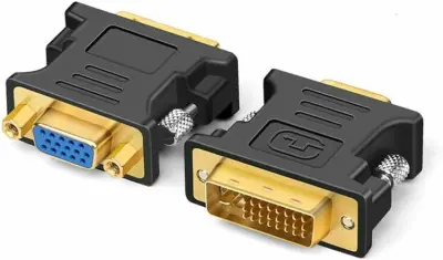 DVI-I moški analogni (24+5) na VGA ženski (15-polni) priključek adapter za namizne računalnike