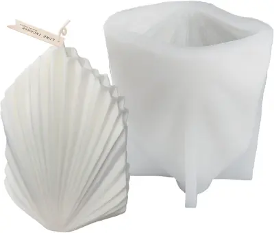 Sveča DIY Kalup, Sveča Silikonska Šablona Easy Clean DIY Seashell Shape Šablona za DIY Candle Fudge Soap Chocolate