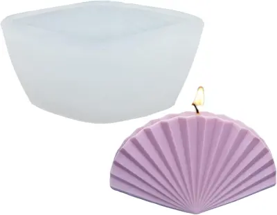 Sveča DIY Kalup, Sveča Silikonska Šablona Easy Clean DIY Seashell Shape Šablona za DIY Candle Fudge Soap Chocolate