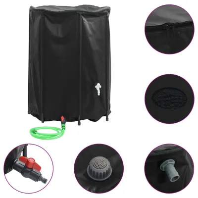 vidaXL Rezervoar za vodo s pipo zložljiv 1350 L PVC
