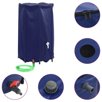 vidaXL Rezervoar za vodo s pipo zložljiv 500 L PVC