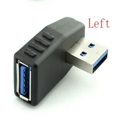 USB moški na ženski USB adapter 3.0 moški na ženski 90-stopinjski stranski podaljšek komolca pod pravim kotom za pretvorbo