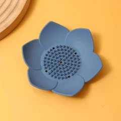 Posoda za milo Silikonska škatla za shranjevanje pladenj odtočno stojalo kopalniška prha v obliki rože