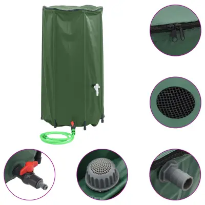 vidaXL Rezervoar za vodo s pipo zložljiv 100 L PVC