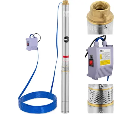 Potopna črpalka za globok vodnjak STAL 750 W 3800 l/h do 60 m