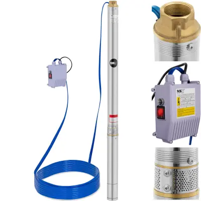 Potopna črpalka za globok vodnjak STAL 1000 W 3800 l/h do 85 m