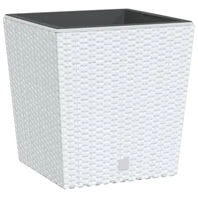 vidaXL Korito z odstranljivo notranjostjo belo 21 / 32 L PP ratan