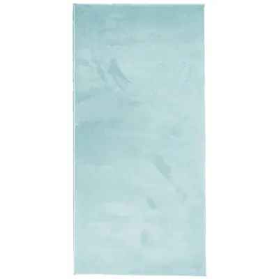 vidaXL Preproga OVIEDO s kratkimi vlakni zelena 100x200 cm