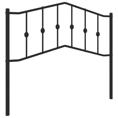 vidaXL Kovinsko posteljno vzglavje črno 107 cm