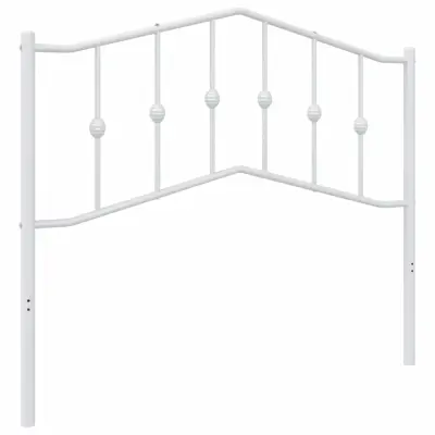 vidaXL Kovinsko vzglavje belo 107 cm