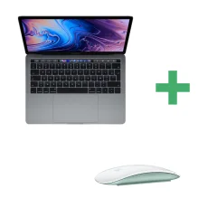 MacBook Pro Touch Bar 13" 2019 Core i5 2,4 Ghz 8 Go 256 Go SSD Srebro + Magic Mouse Zelena