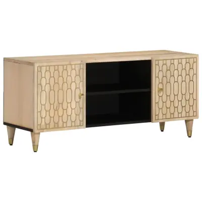 vidaXL TV omarica 105x33x46 cm trden mangov les