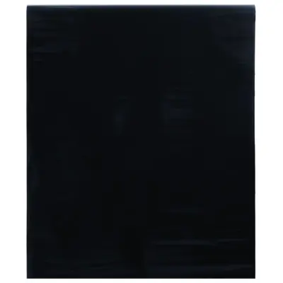 vidaXL Folija za okna statična matirana črna 60x500 cm PVC