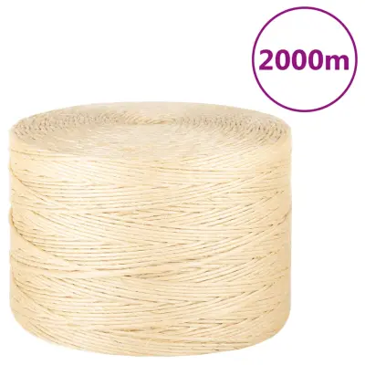 vidaXL Vrv iz 100 % sisala 3 mm 2000 m