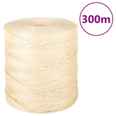 vidaXL Vrv iz 100 % sisala 2 mm 300 m