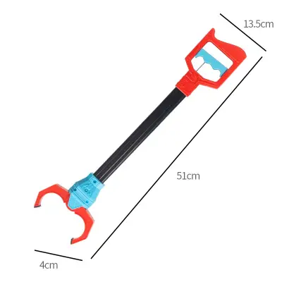 Rdeča robotska roka z ročno vlečno pobiralno mapo, nova in unikatna igrača