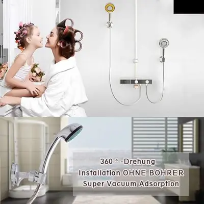 kosi držalo za prho prisesek, nastavljivo držalo za prho kopalniško prisesek s 360° vrtljivim držalom za prho
