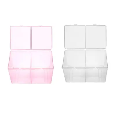 2 kosa posode za obrt, škatla za shranjevanje nohtov, prozorna plastična škatla za perle