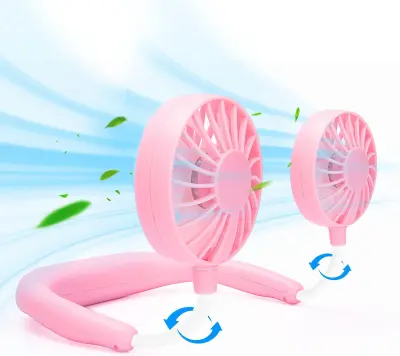 Prenosni vratni ventilator Osebni prostoročni ventilator za polnjenje