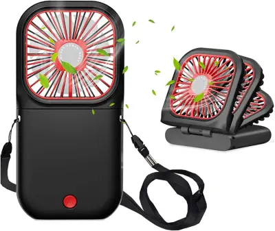 Prenosni vratni ventilator mini tihi ročni osebni zložljivi