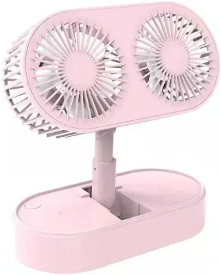 Mini USB namizni ventilator za polnjenje z dvojnimi rezili
